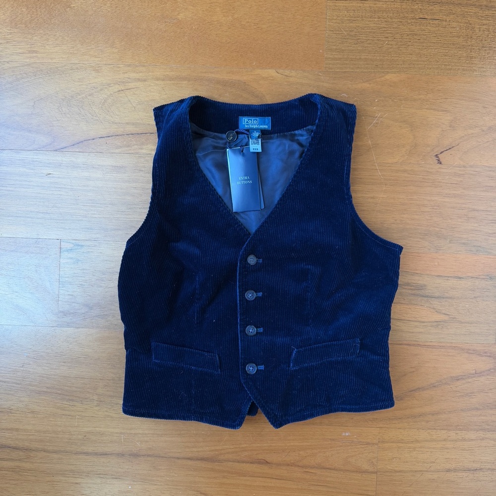 Polo Ralph Lauren Navy Corduroy Vest